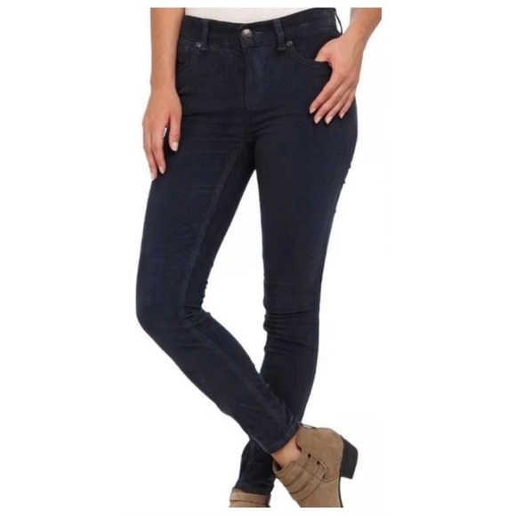 FREE PEOPLE Hi-Rise Skinny Cord Pants | Blue | 26 - Picture 1 of 9